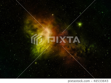 Being shone nebula. 3D rendering 48533643
