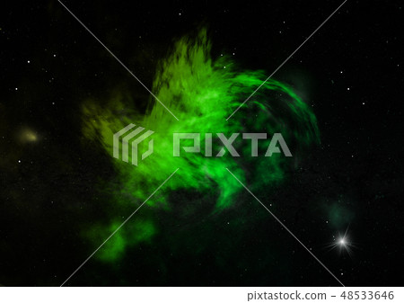 Small part of an infinite star field. 3D rendering 48533646
