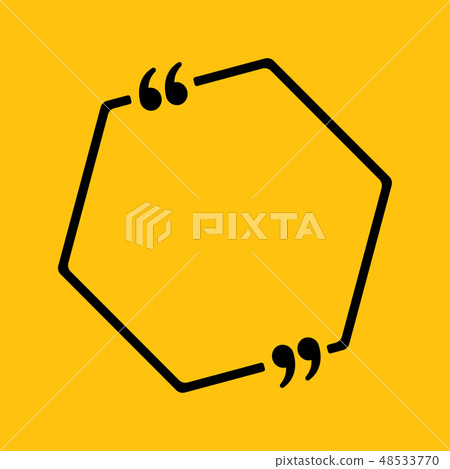 Template vector quote of hexagon with bracket. Template vector quote of hexagon with bracket. 48533770