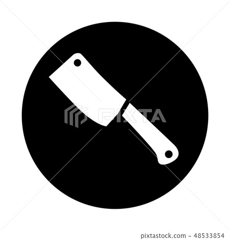 Knife vector round icon. Vector logo design. 48533854