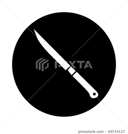 Knife vector round icon. Vector logo design. Knife vector round icon. Vector logo design. 48534127