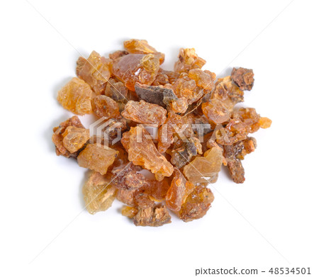 Myrrh gum resin isolated on white background Myrrh gum resin isolated on white background 48534501