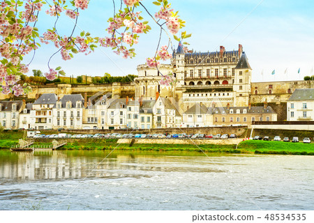 Amboise over Loire river, France 48534535