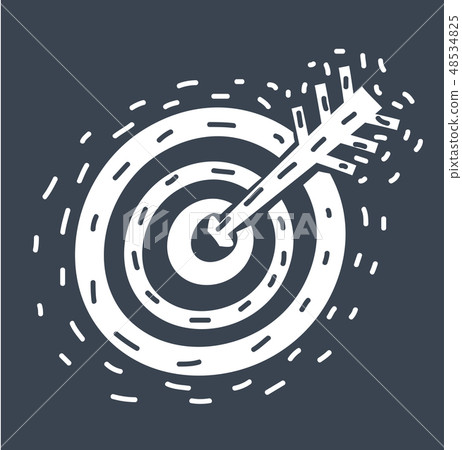 Dart with target arrows, concept marketing. 48534825