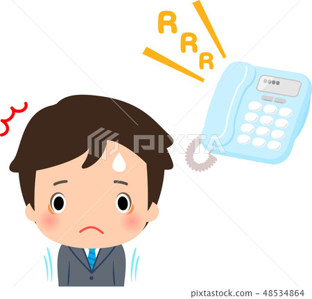 A businessman to beat up to the ringtone of the phone 48534864