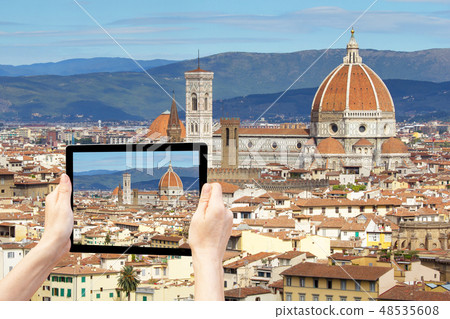 Historic center of Florence in tablet (Tuscany) Historic center of Florence in tablet (Tuscany) 48535608
