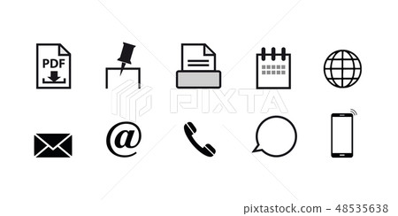 set of icon for communication and web set of icon for communication and web 48535638
