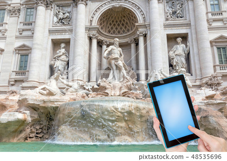 Rome Trevi Fountain travel concept Rome Trevi Fountain travel concept 48535696