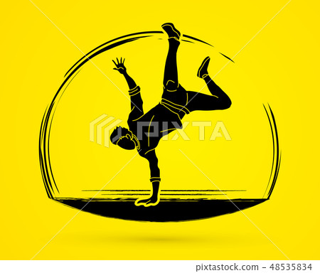 Dancing action dancer training graphic vector Dancing action dancer training graphic vector 48535834