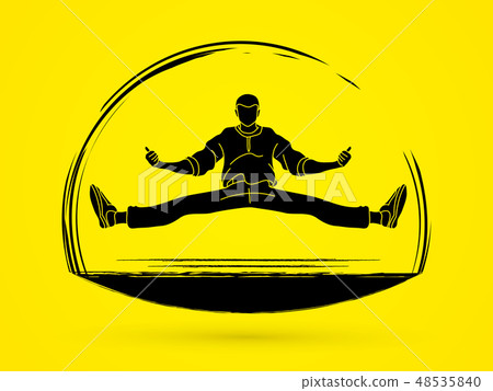 Dancing action, dancer training graphic vector. Dancing action, dancer training graphic vector. 48535840