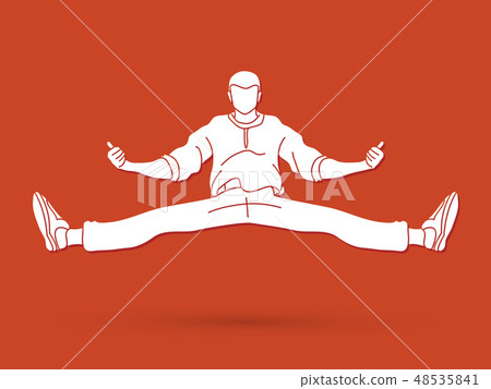 Dancing action, dancer training graphic vector. Dancing action, dancer training graphic vector. 48535841