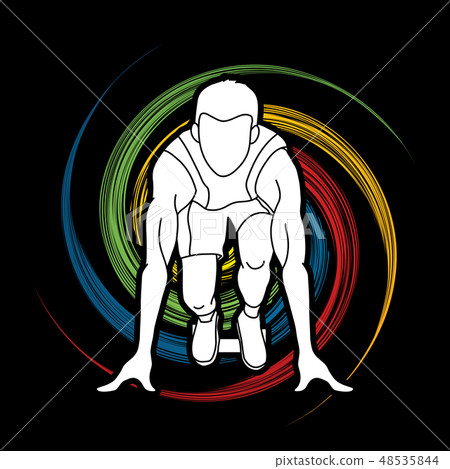 Start Running ,Athletic man prepare running Start Running ,Athletic man prepare running 48535844