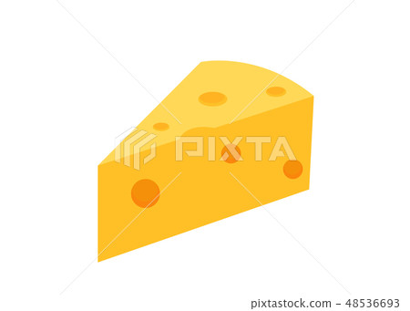 cheese vector illustration on white cheese vector illustration on white 48536693