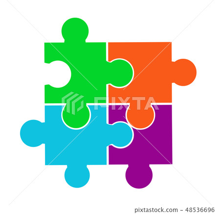 Vector illustration of puzzle pieces 48536696