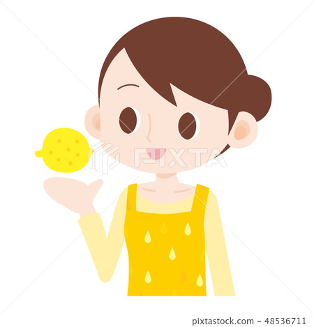 Lemon cooking Lemon juice pattern apron Lemon cooking Lemon juice pattern apron 48536711