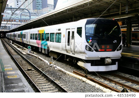 Limited express train to Shinshu · E 257 series ~ Chuo Line · Shinjuku Station Limited express train to Shinshu · E 257 series ~ Chuo Line · Shinjuku Station 48538490