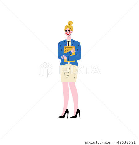 Female Hotel Manager, Hotel Staff Character in Uniform Vector Illustration 48538581