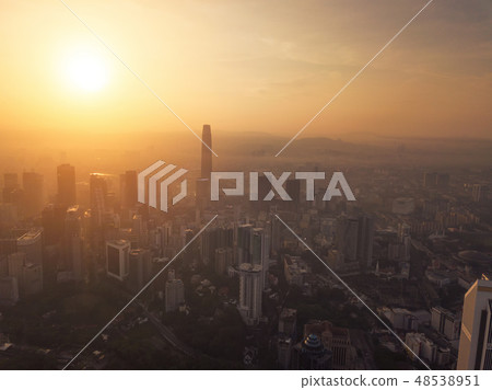 Aerial view of Kuala Lumpur Downtown, Malaysia. Financial distri 48538951