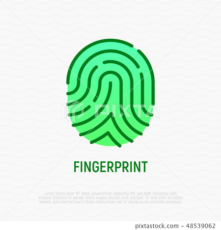 Fingerprint thin line icon Fingerprint thin line icon 48539062