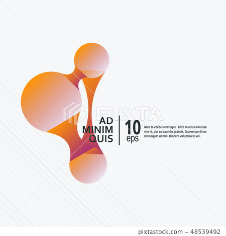 Vector connect circle design. Minimal abstract geometric 48539492