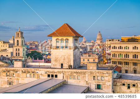 Havana, Cuba downtown skyline from the port 48539685