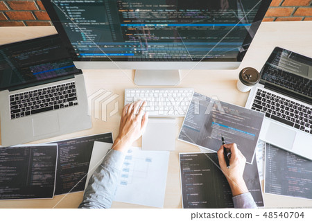 Professional Developer programmer working a software website des 48540704