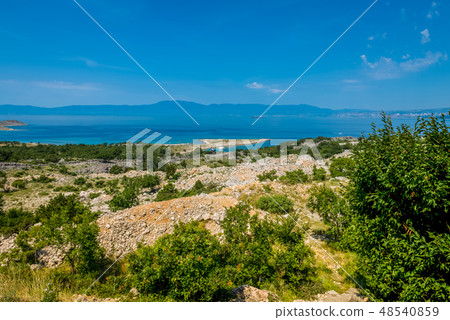 Landscape with mountain and sea Landscape with mountain and sea 48540859