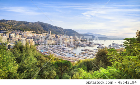 Monaco from above at sunrise Monaco from above at sunrise 48542194