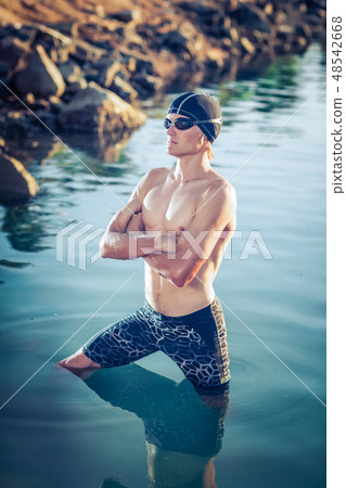 Swimmer model in a sea 48542668