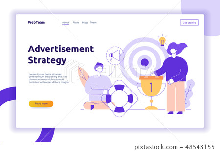 Vector advertisement strategy web page banner 48543155