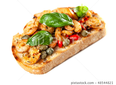 Traditional Italian bruschettas Traditional Italian bruschettas 48544821