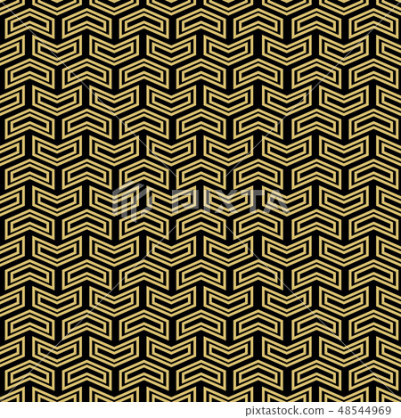 Geometric Seamless Vector Golden Pattern 48544969