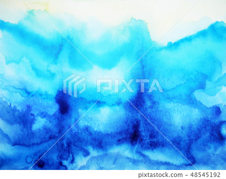 abstract art blue color watercolor background abstract art blue color watercolor background 48545192