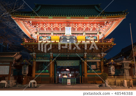 神田美津神社門夜景（東京千代田區）自2019年2月起 48546388