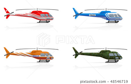 special purpose helicopters vector illustration 48546719