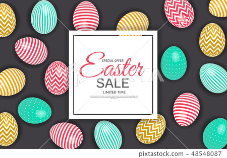 Abstract Easter Sale Template Background Vector Abstract Easter Sale Template Background Vector 48548087
