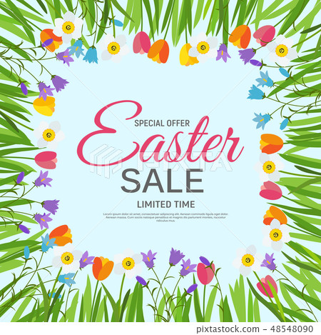 Abstract Easter Sale Template Background Vector Abstract Easter Sale Template Background Vector 48548090