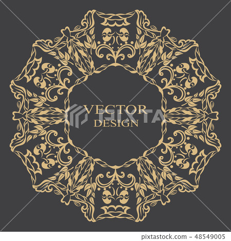 Circular baroque ornament. 48549005