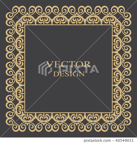 Gold baroque frame. 48549031