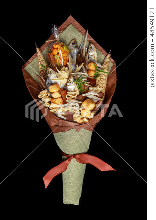 Original bouquet consisting of dried salted fish 48549121