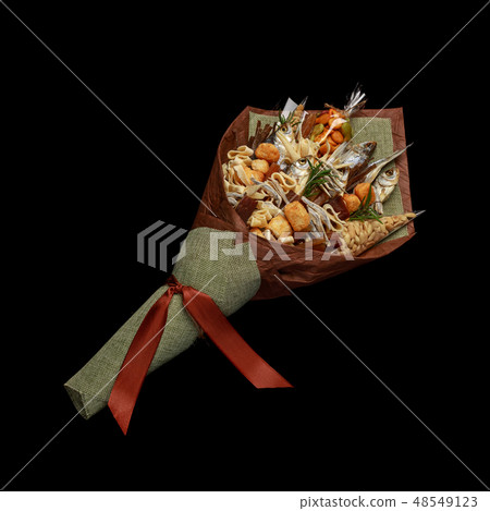 Unique bouquet consisting of dried salted fish Unique bouquet consisting of dried salted fish 48549123