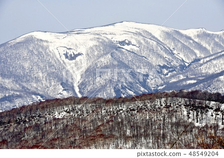 Early spring, I wish for the Shipyama mountain range from Izugatake 48549204