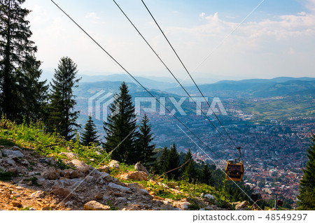 View from the top of the mountain on the city View from the top of the mountain on the city 48549297