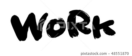 Brush WORK business illustration Brush WORK business illustration 48551870