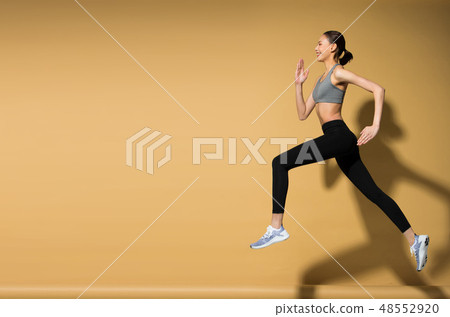 Fitness woman exercise warm up stretch arms legs Fitness woman exercise warm up stretch arms legs 48552920