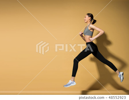 Fitness woman exercise warm up stretch arms legs Fitness woman exercise warm up stretch arms legs 48552923