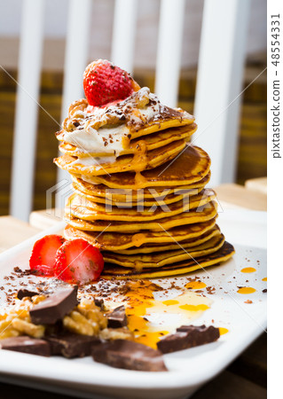 Recipe of pumpkin pancakes Recipe of pumpkin pancakes 48554331