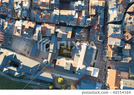 Top view of Cathedral of la Seu d'Urgell 48554384