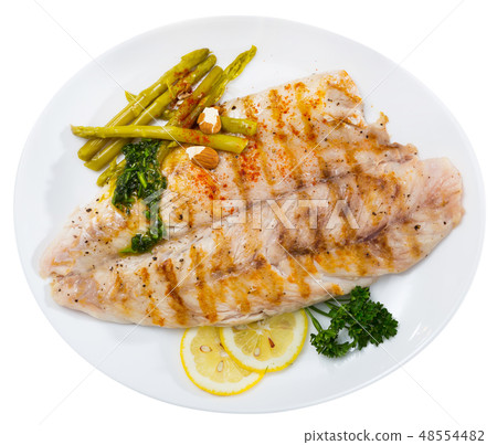 Top view of grilled perch Top view of grilled perch 48554482