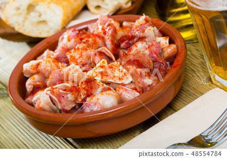 Orejas de cerdo - spanish dish. Roast pigs ears with spice 48554784